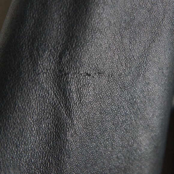 Genuine Leather Motorcycle Jacket Black Size 4 - Picture 7 of 7